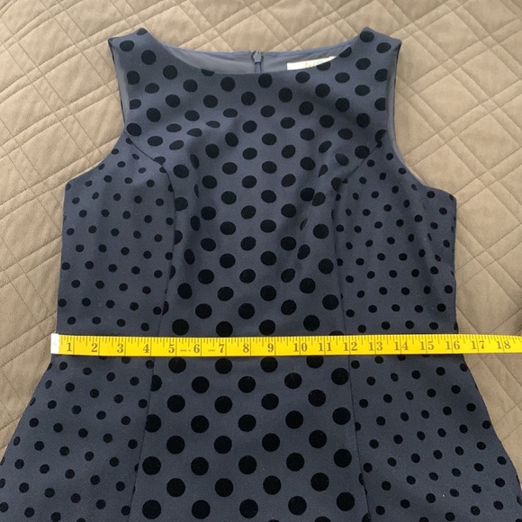 Boden NWOT Navy Wool Velvet Polka Dot Dress size 10R - Picture 16 of 17